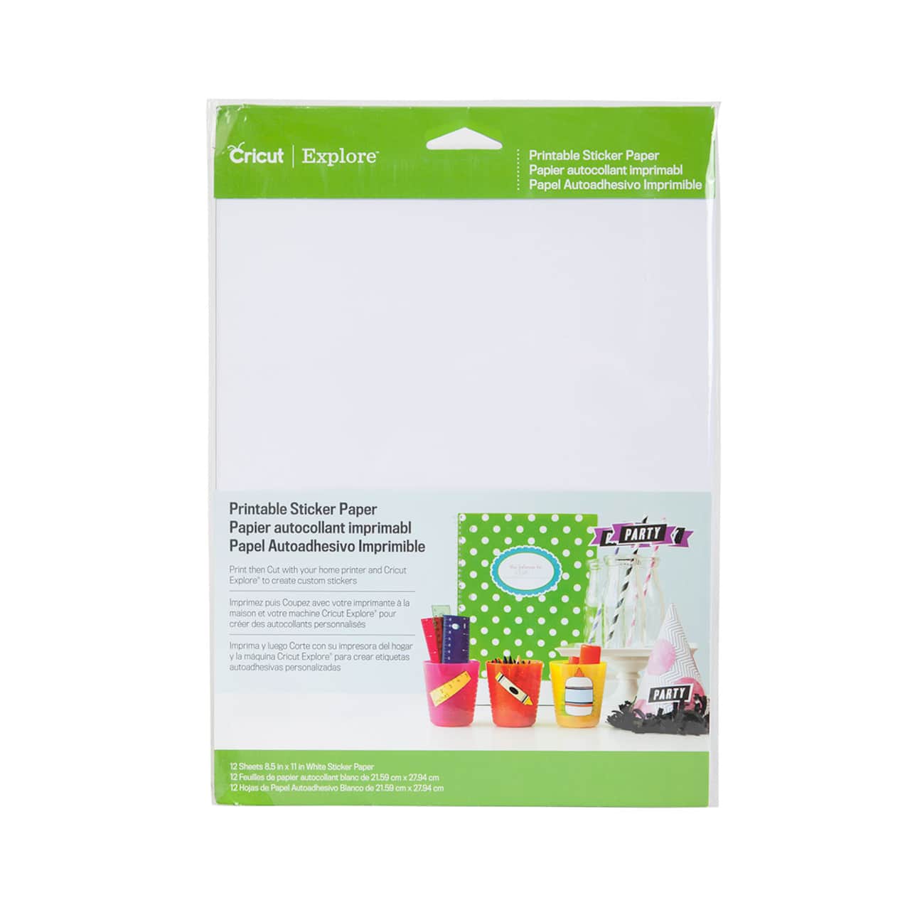 9 Packs: 12 ct. (108 total) Cricut® Printable Sticker Paper